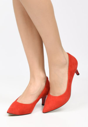Pantofi dama Pedia Rosii ieftini online din materiale de calitate
