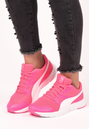 Pantofi sport roz comozi Puma Flexracer pentru fitness sau alergare