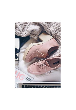 Pantofi cu toc Beatrix Roz ieftini online din materiale de calitate