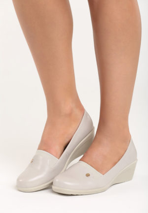 Pantofi cu platforma Cecilie Gri deschis ieftini online din materiale de calitate