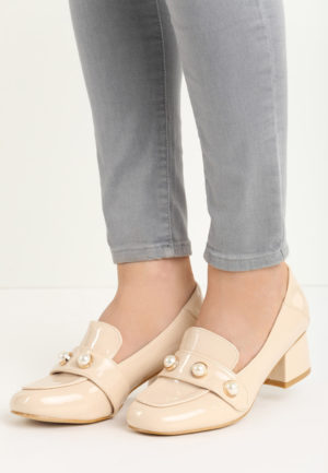 Pantofi cu toc Dorothy Bej ieftini online din materiale de calitate