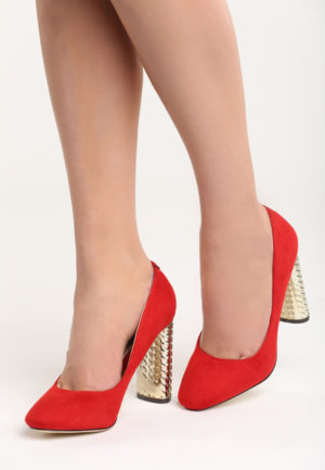 Pantofi cu toc Lloris Rosii ieftini online din materiale de calitate