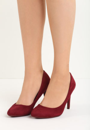 Pantofi cu toc Letty W Red ieftini online din materiale de calitate