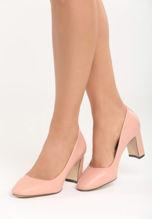 Pantofi cu toc Madailein Roz ieftini online din materiale de calitate