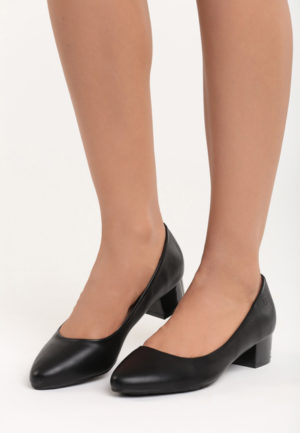 Pantofi cu toc Melanija 1 Negri ieftini online din materiale de calitate