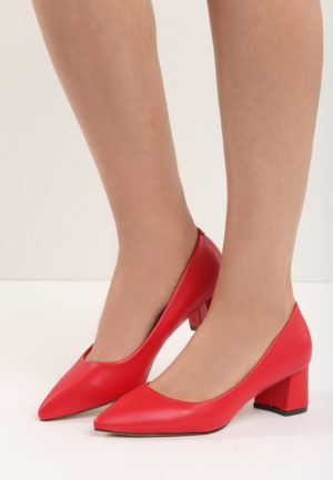 Pantofi cu toc Olja Rosii ieftini online din materiale de calitate