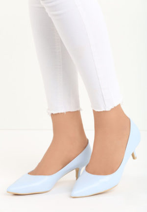 Pantofi cu toc Penelope Bleu ieftini online din materiale de calitate