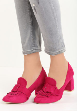 Pantofi cu toc Scarlett Fucsia ieftini online din materiale de calitate