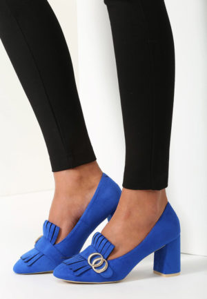 Pantofi cu toc Sophia Albastri ieftini online din materiale de calitate