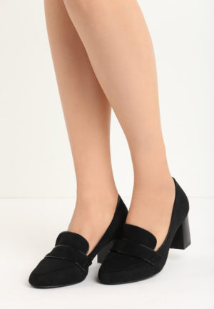 Pantofi cu toc Velma Negri ieftini online din materiale de calitate