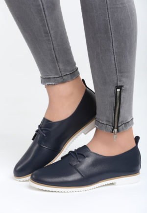 Pantofi dama Breaky Navy ieftini online din materiale de calitate