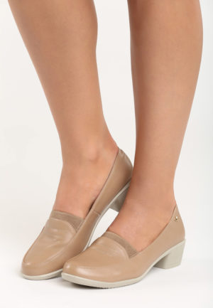 Pantofi dama Orli Bej ieftini online din materiale de calitate