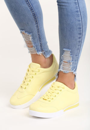 Pantofi sport galbeni comozi si stilati Emmalyn pentru tinute casual de zi
