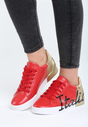 Pantofi sport dama Italia Rosii ieftini online din materiale de calitate