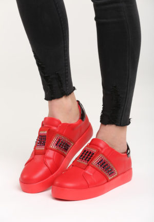 Pantofi sport rosii de dama foarte lejeri si comozi pentru tinuet casual Ofra