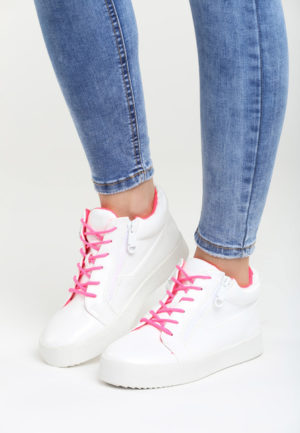 Pantofi sport dama Promise Albi ieftini online din materiale de calitate