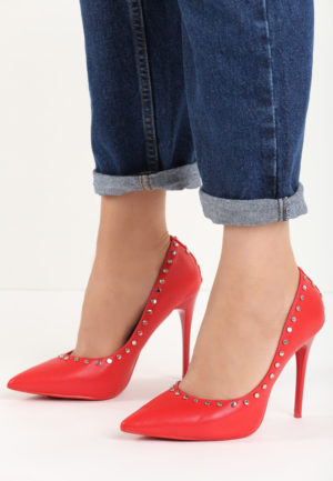 Pantofi stiletto Insanity Rosii ieftini online din materiale de calitate