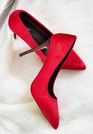 Pantofi stiletto Unity Rosii ieftini online din materiale de calitate