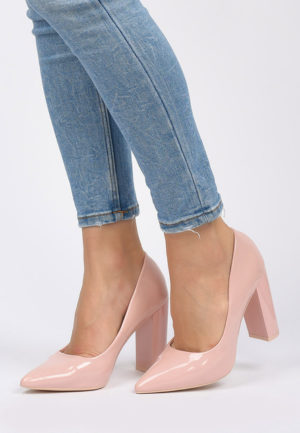 Pantofi cu toc Montilla Roz ieftini online din materiale de calitate
