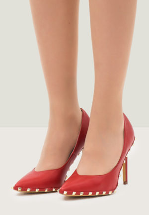 Pantofi stiletto Sarina Rosii ieftini online din materiale de calitate
