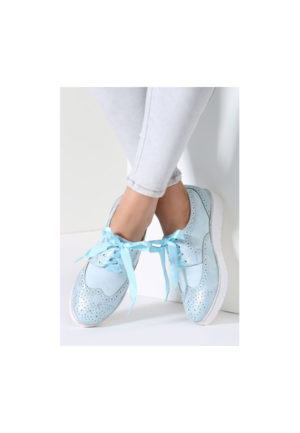 Pantofi Oxford Becca Bleu ieftini online din materiale de calitate