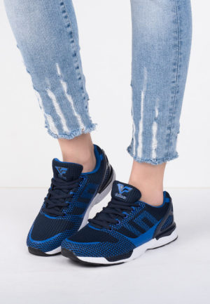 Pantofi sport bleumarin de alergare Rizana foarte comozi realizati din material textil