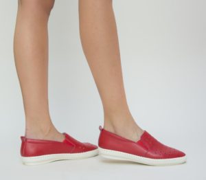 Pantofi Casual Base Rosii de dama online