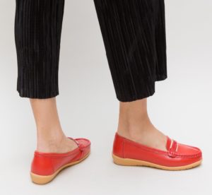 Pantofi Casual rosii de dama Grifis de tip slip-on pentru tinute de zi