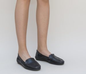 Pantofi de dama ieftini negri din piele naturala de calitate Prigon