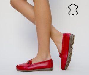Snuggle up curly linen Pantofi dama rosii fara toc din piele naturala Tonia prevazuti cu talpa de  silicon – Pantofi.Talya.ro