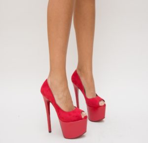 Pantofi Cristofor Rosii 4 eleganti online pentru femei