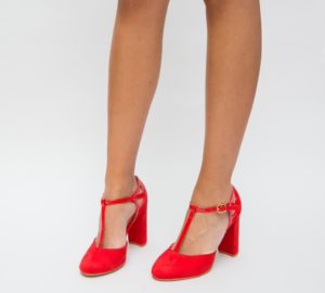 Pantofi Fiolo Rosii eleganti online pentru femei