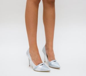 Pantofi Grigor Argintii eleganti online pentru femei