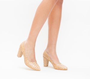 Pantofi Kroko Khaki eleganti online pentru femei