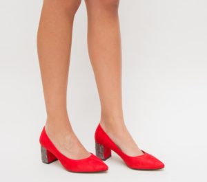 Pantofi Sidonia Rosii eleganti online pentru femei