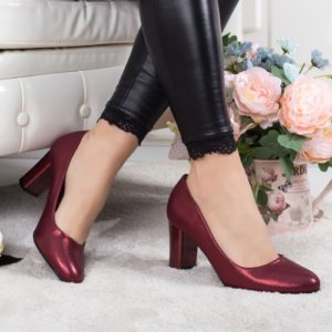 Pantofi Casoli rosii cu toc ieftini online
