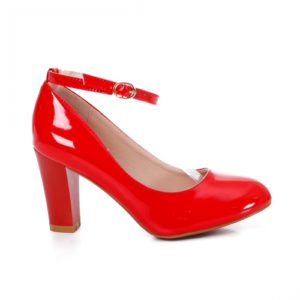 Pantofi Fritali rosii cu toc ieftini online