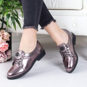 Pantofi Ladislas argintii casual ieftini online