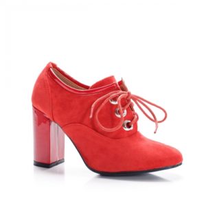 Pantofi Lucrami rosii cu toc ieftini online