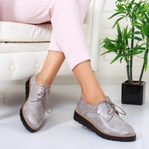 Pantofi Maxil gri tip Oxford ieftini online