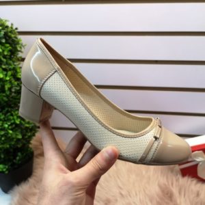 Pantofi Odiana bej cu toc ieftini online