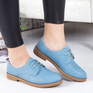 Pantofi Olevia albastri casual ieftini online