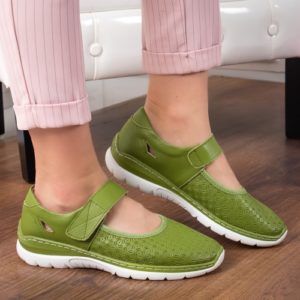 Pantofi Piele Bifani verzi casual -rl de calitate