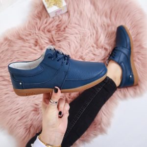 Pantofi Piele Brabantio albastri -rl de calitate