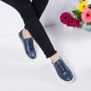 Pantofi Piele Darlene albastri casual de calitate