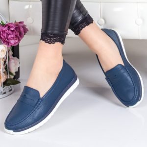 Pantofi Piele Inasi albastri de calitate