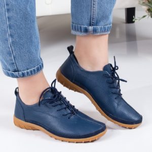Pantofi Piele Miniki albastri casual -rl de calitate