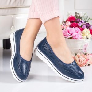 Pantofi Piele Riola albastri casual -rl de calitate