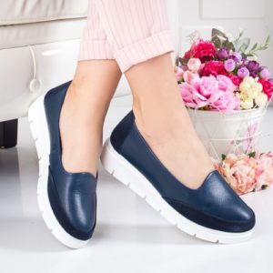 Pantofi Piele Seriona albastri casual -rl de calitate