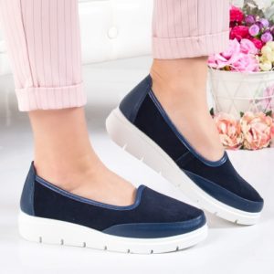 Pantofi Piele Seriona albastri -rl de calitate